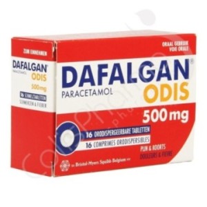 Dafalgan Odis 500 mg - 16 comprimés orodispersibles