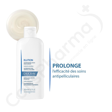Ducray Elution Shampooing Doux Rééquilibrant - 200 ml