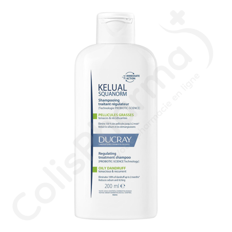 Ducray Kelual Squanorm Verzorgende Shampoo Vette Schilfers - 200 ml Ducray Kelual Squanorm Verzorgende Shampoo Vette Schilfers - 200 ml