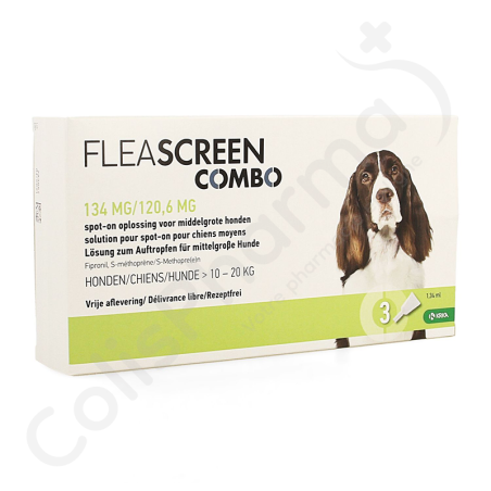 Fleascreen Combo 134mg/120,6mg - 3 pipetten Fleascreen Combo 134mg/120,6mg - 3 pipetten