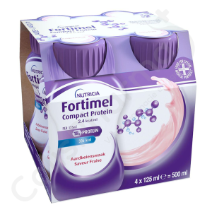 Fortimel Compact Protein 2.4 kcal Fraise - 4x125 ml