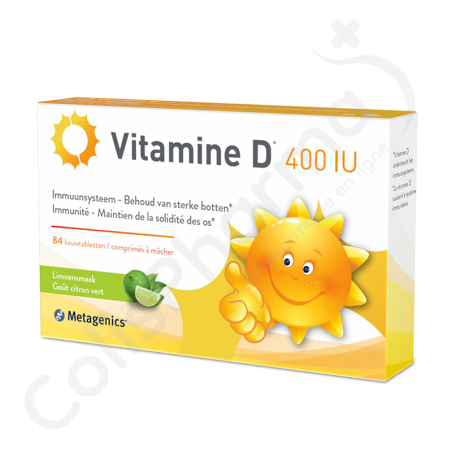 Vitamine D 400 IU - 84 comprimés à croquer
