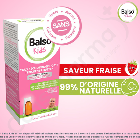 Balso Kids Suikervrije Hoestsiroop - 125 ml + pipet