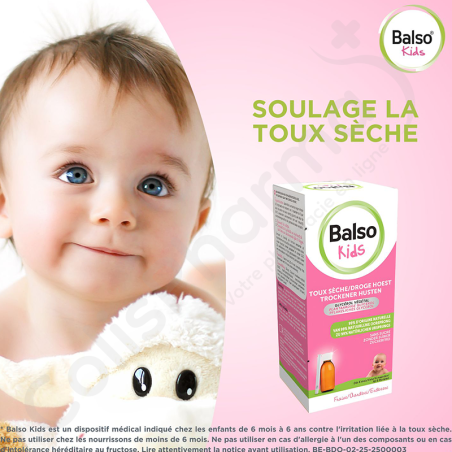 Balso Kids Suikervrije Hoestsiroop - 125 ml + pipet