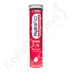 HydraFizz ORS Fraise Hydratation - 16 comprimés effervescents