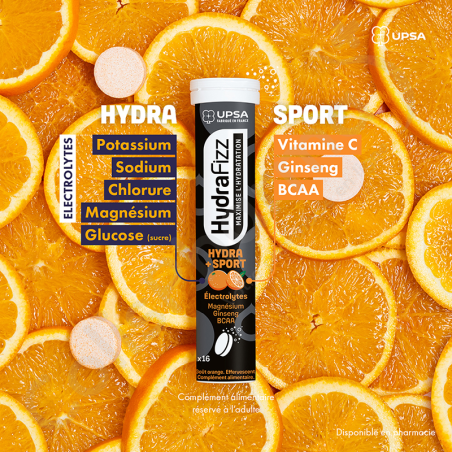HydraFizz Sport Hydratation - 16 comprimés effervescents