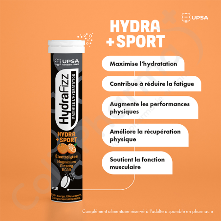 HydraFizz Sport Hydratation - 16 comprimés effervescents