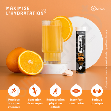 HydraFizz Sport Hydratation - 16 comprimés effervescents