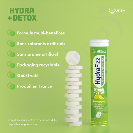 HydraFizz Detox Hydratatie - 16 bruistabletten