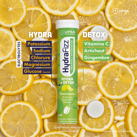 HydraFizz Detox Hydratatie - 16 bruistabletten