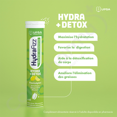 HydraFizz Detox Hydratatie - 16 bruistabletten