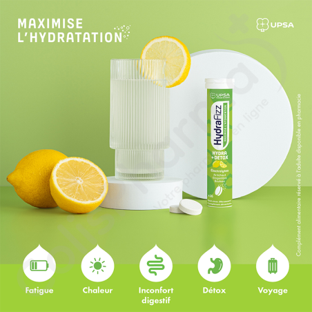 HydraFizz Detox Hydratation - 16 comprimés effervescents