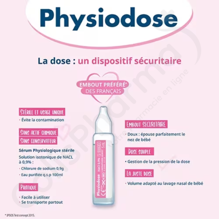 Physiodose Fysiologisch Serum - 40 unidoses van 5 ml