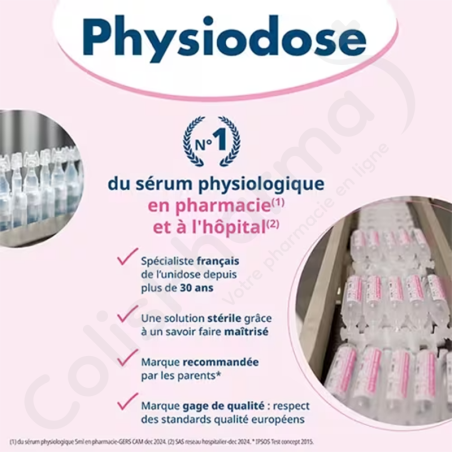 Physiodose Fysiologisch Serum - 40 unidoses van 5 ml