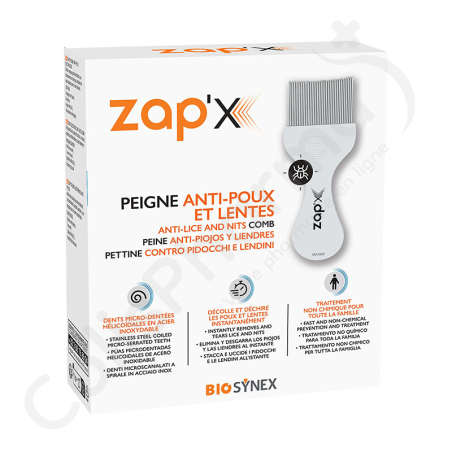 Zap'x Peigne Anti-Poux et Lentes - 1 pièce