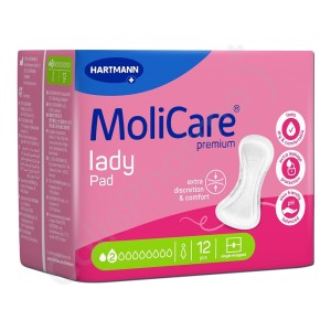 Molicare Lady Pad 2 Druppels - 12 incontinentieverbanden