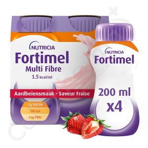 Fortimel Multi Fibre 1.5 kcal Fraise - 4x200 ml