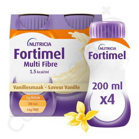 Fortimel Multi Fibre 1.5 kcal Vanille - 4x200 ml