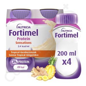 Fortimel Protein Sensations 2.4 kcal Tropical-Gingembre - 4x200 ml