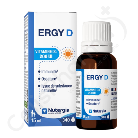 Ergy D Vitamine D3 200 UI - Druppels 15 ml