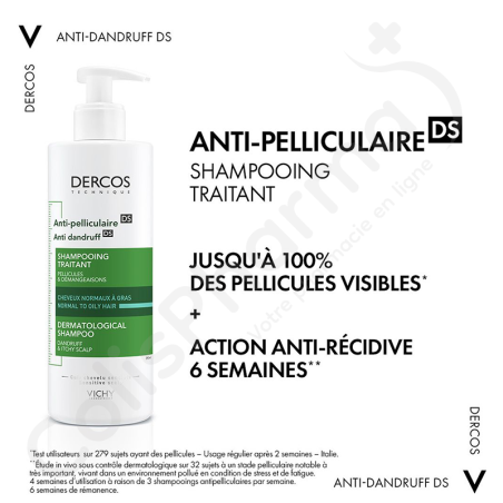Vichy Dercos Shampooing Anti-Pelliculaire & Démangeaisons - 390 ml
