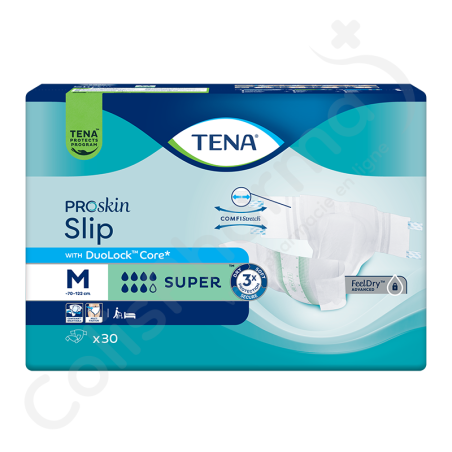 Tena Slip Super Medium - 30 changes complets