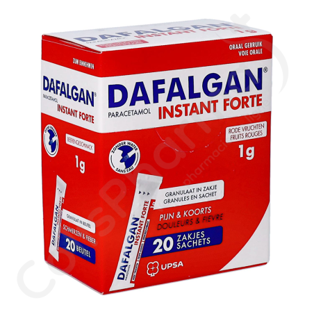 Dafalgan Instant Forte Fruits Rouges 1 g - 20 sachets