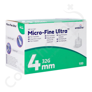 BD Microfine Ultra Aiguilles à Stylos 32G x 4 mm - 100 pièces