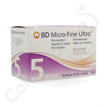 BD Micro-Fine Ultra Aiguilles à Stylos 5 mm 31 g - 100 pièces
