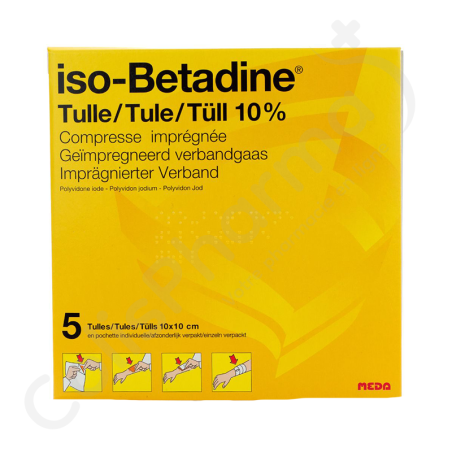 Iso-Betadine Tule 10% - 5 kompressen