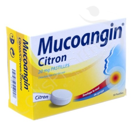 Mucoangin Citroen - 30 zuigtabletten