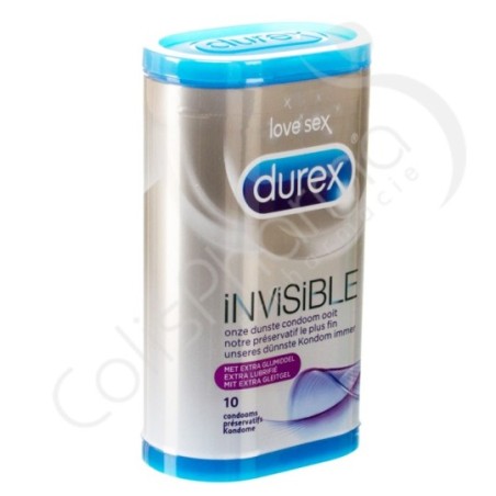 Durex Invisible Extra Glijmiddel - 10 condooms