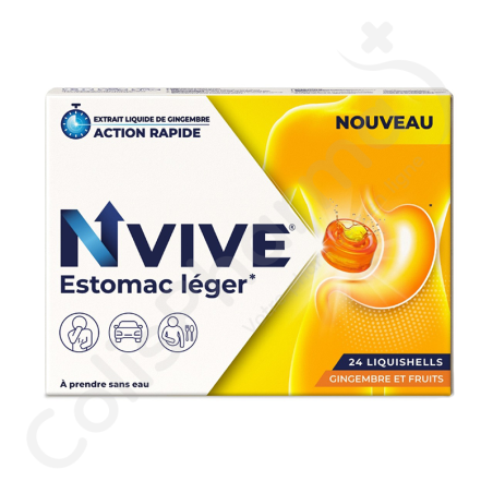 Nvive Estomac Léger - 24 gommes à mâcher