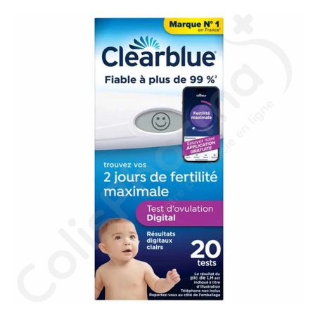 Clearblue Test d'ovulation digital - 20 pièces