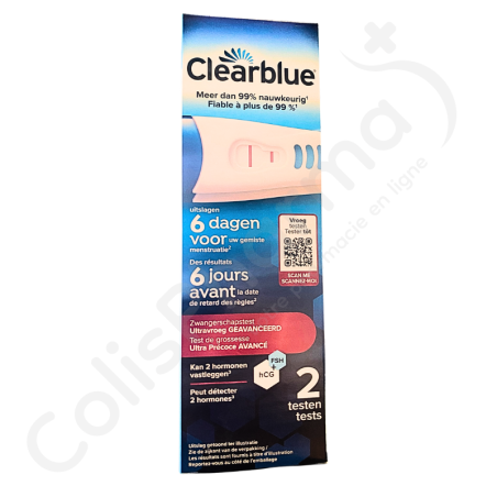 Clearblue Test de Grossesse Détection ultra précoce - 2 pièces