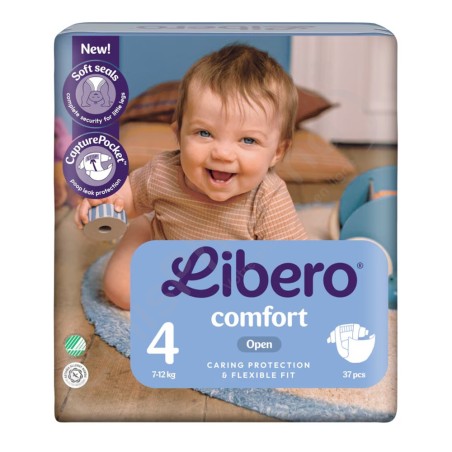 Libero Comfort 4 - 7 à 14 kg - 37 langes bébé