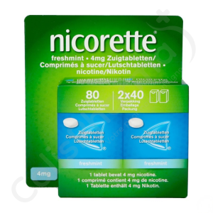 Nicorette Freshmint 4 mg - 80 zuigtabletten