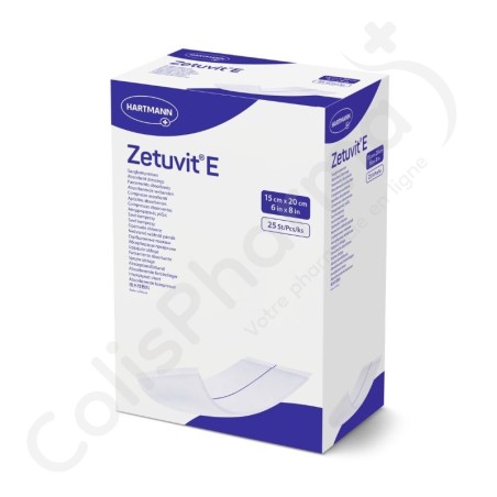 Zetuvit E 15x20 cm - 25 steriele verbanden