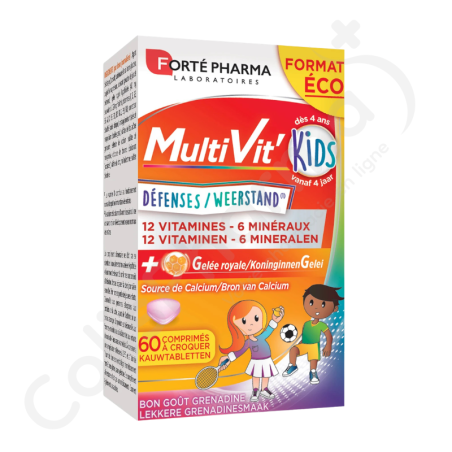 Forté Pharma MultiVit' Kids Vitamines - 60 comprimés à croquer