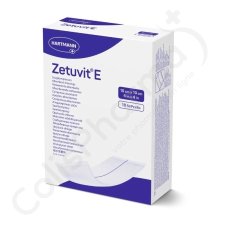 Zetuvit E 10x10 cm - 10 steriele verbanden