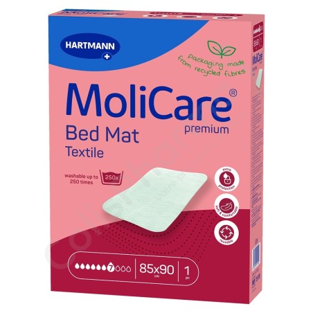 Molicare Bed Mat Textile 7 Druppels 85 x 90 cm - 1 onderlegger