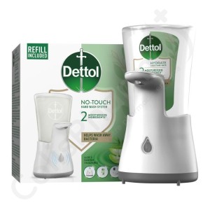DettolHygiène No-Touch Distributeur Savon - 1 pièce + Recharge Aloe Vera 250 ml