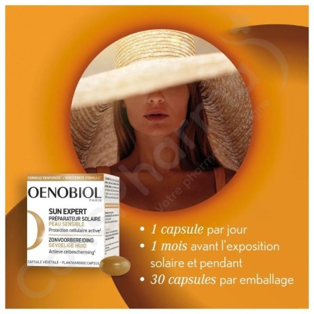 Oenobiol Sun Expert Zonvoorbereiding Gevoelige Huid - 2x30 capsules