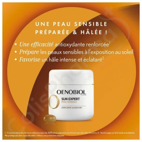 Oenobiol Sun Expert Préparateur Solaire Peau Sensible - 2x30 capsules