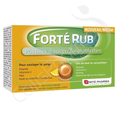 Forté Rub Citroensmaak - 24 zuigtabletten