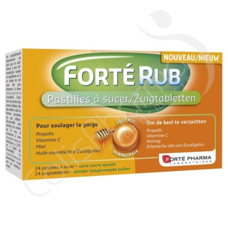 Forté Rub Goût Miel - 24 pastilles à sucer