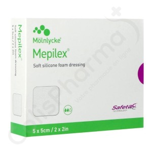 Mepilex Pansement Hydromousse 5 x 5 cm - 5 pièces