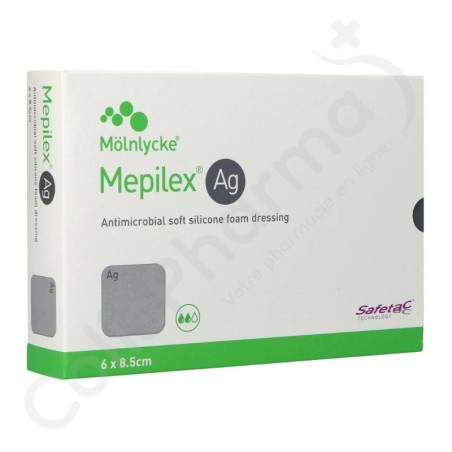Mepilex AG 6 x 8,5 cm - 5 pansements stériles