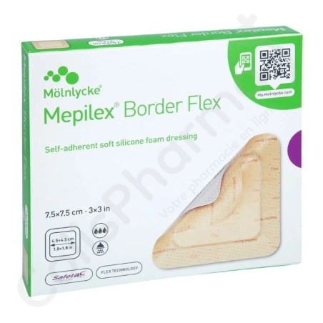 Mepilex Border Flex 7,5 x 7,5 cm - 5 pleisters