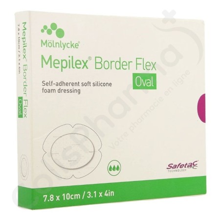 Mepilex Border Flex Oval 7,8 x 10 cm - 5 pleisters